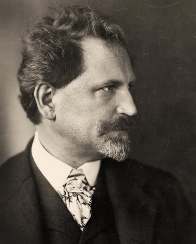 Portret van Alfons Mucha door Alec Hunter