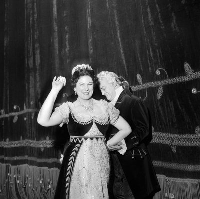 Renata Tebaldi en Tito Gobbi in La Scala, Milaan door Alec Hunter