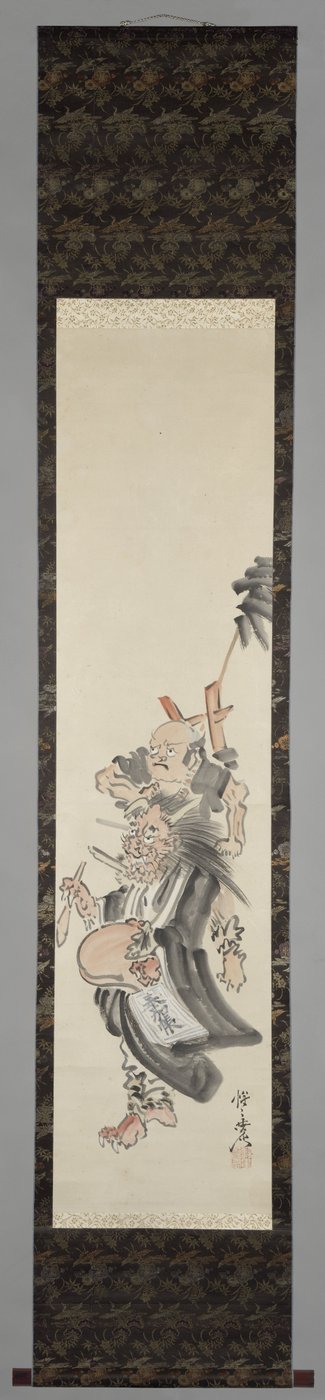 Bedelende Duivel-monnik door Kawanabe Kyosai