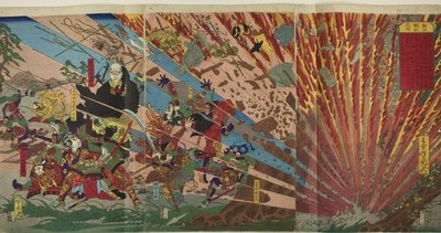 Slag bij Nanba (Nanba senki no uchi) door Kawanabe Kyosai