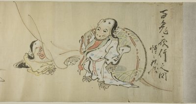 Nachtelijke optocht van kabouters (Hyakki yagyo no zu) door Kawanabe Kyosai
