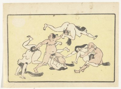 Orgie door Kawanabe Kyosai