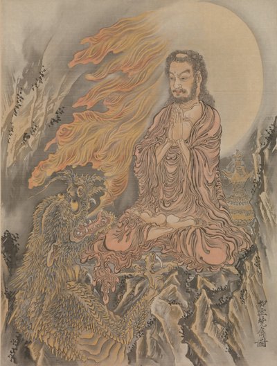 Shakyamuni overwint de demonen Shaka Goma-zu door Kawanabe Kyosai