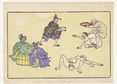 Waterdrager door Kawanabe Kyosai
