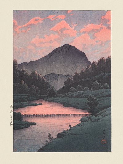 Hida Kamagadake (de berg Kamaga, Hida) (1933) door Kawase Hasui