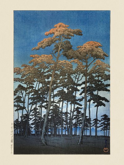 Hikawa-park in Omiya (1930) door Kawase Hasui en Watanabe Shozaburo door Kawase Hasui
