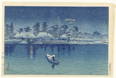 Ushibori door Kawase Hasui