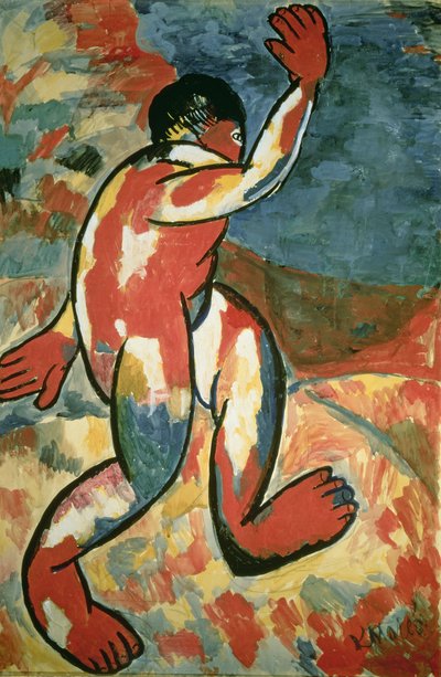 Een bader, 1911 door Kazimir Severinovich Malevich