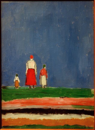 Drie figuren, 1928 door Kazimir Severinovich Malevich