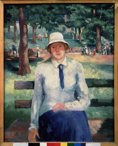 Werkloze vrouw door Kazimir Severinovich Malevich