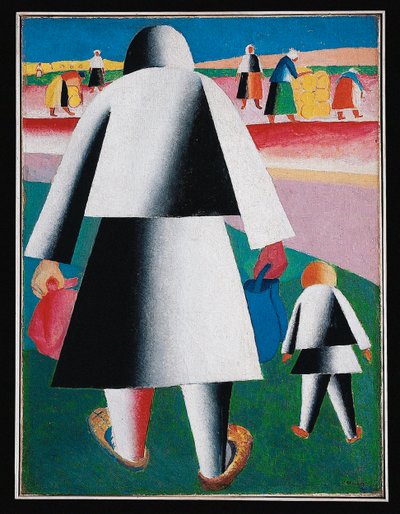Oogst (schilderij op canvas) door Kazimir Severinovich Malevich
