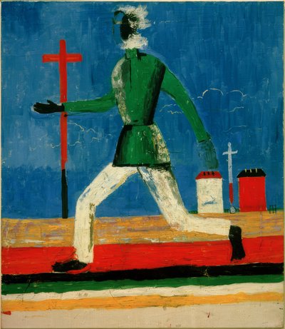 Rennende man door Kazimir Severinovich Malevich