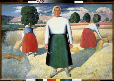 De maaiers door Kazimir Severinovich Malevich