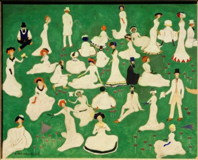 Rust (Gezelschap met hoge hoeden) door Kazimir Severinovich Malevich