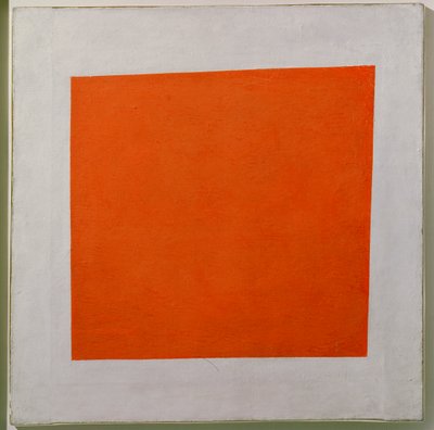 Rode Plein. Schilderij Realisme Van Een Boer In Twee Dimensies door Kazimir Severinovich Malevich