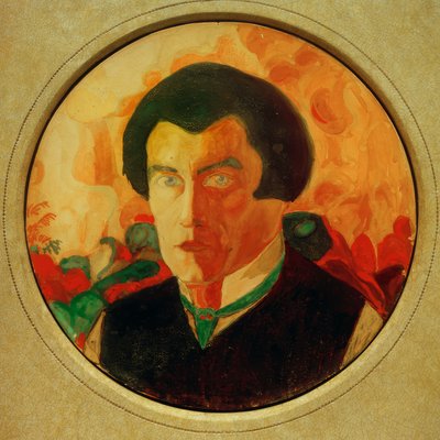 Zelfportret, 1909-1910 door Kazimir Severinovich Malevich
