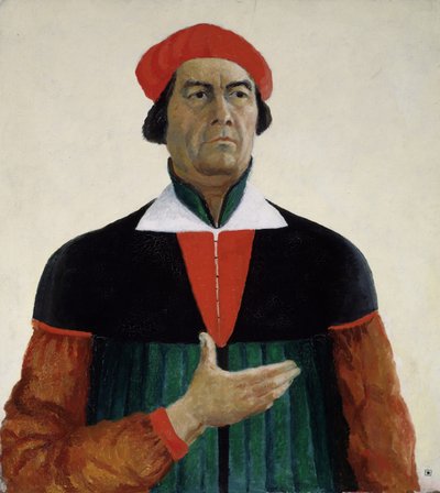 Zelfportret, 1933 door Kazimir Severinovich Malevich