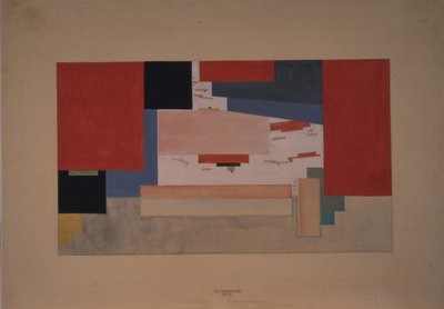 Suprematisme. Schets voor een theatergordijn door Kazimir Severinovich Malevich