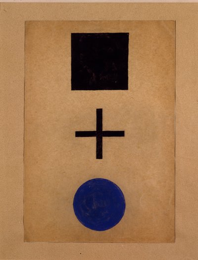 Suprematisme: vierkant, kruis, cirkel door Kazimir Severinovich Malevich