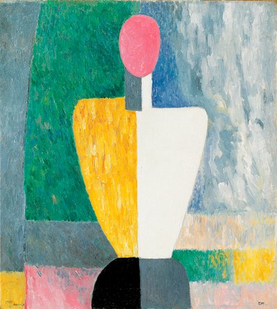 Torsofiguur met roze gezicht door Kazimir Severinovich Malevich