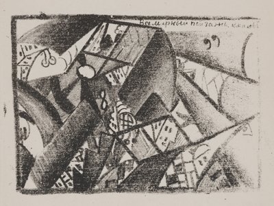 Zonder Titel (Universeel Landschap) uit "Poëzie van Majakovski" door Kazimir Severinovich Malevich