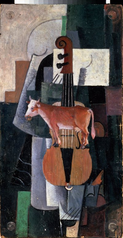 Koe en viool door Kazimir Severinovich Malevich