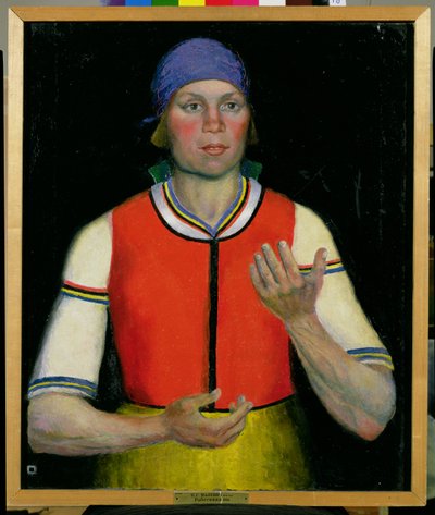 Werkende vrouw door Kazimir Severinovich Malevich
