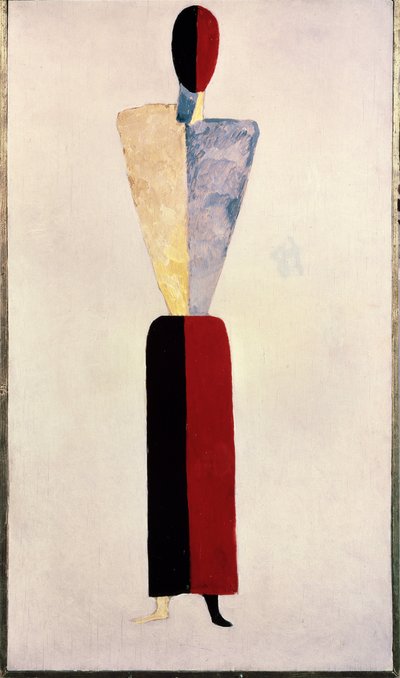 Een meisje (vorm op witte achtergrond) door Kazimir Severinovich Malevich