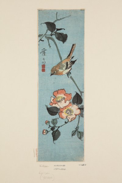 Mus en Camellia door Keisai Eisen