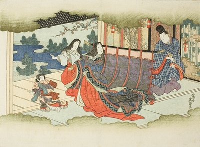 Op de vlucht voor de Samurai door Keisai Eisen