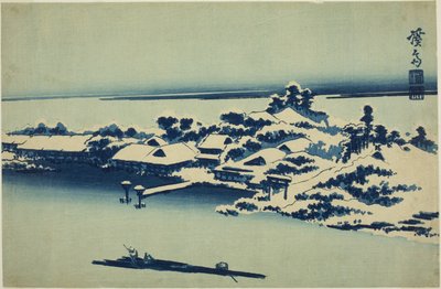 Sneeuw op de Sumida Rivier door Keisai Eisen