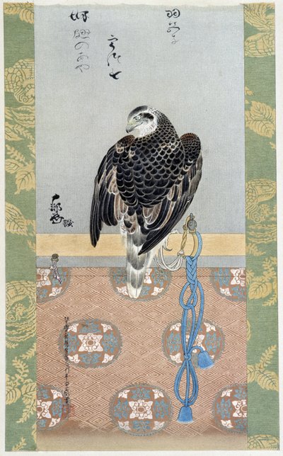 Valk - zijdeschilderij door Itaya Keishiu door Keishu Hiromasa Itaya
