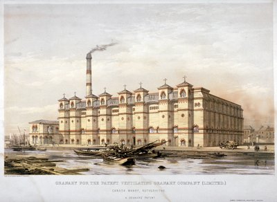 Graanschuur op Canada Wharf, Rotherhithe, Londen door Kell Brothers