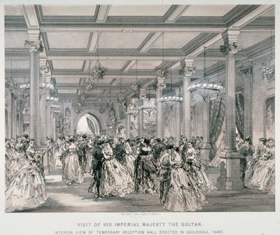 Ontvangst voor de Sultan van Turkije, Guildhall, City of London, 1867 door Kell Brothers