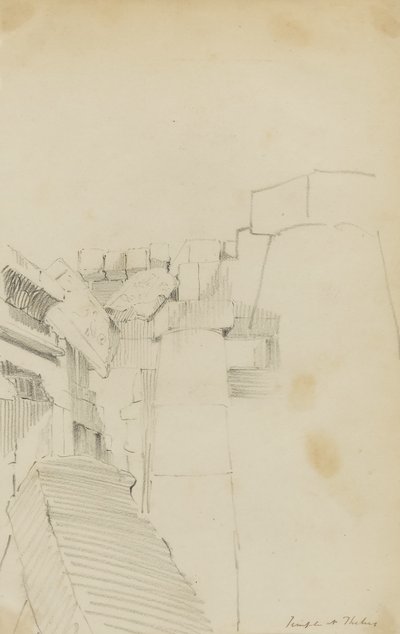 Tempel in Thebe, Egypte door Kellogg, Miner Kilbourne