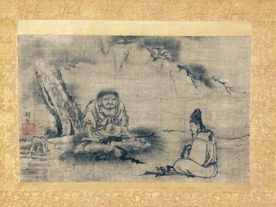 Zen Ontmoeting Niaoke Daolin en Bai Juyi, 16e eeuw door Kenkō Shōkei