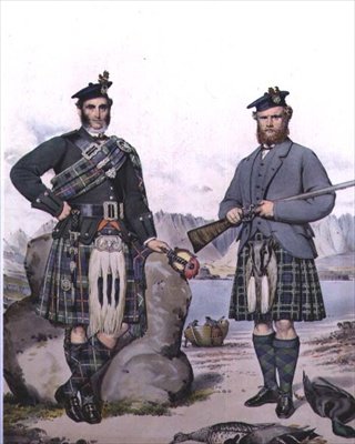 Kilted jagers van de Hebriden, gegraveerd door Vincent Brooks, c.1868 door Kenneth (after) Macleay