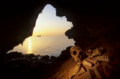 DOH, Neanderthalers, Vrouwenschedel, bewerkte werktuigen, steenbokbotten, Gorham