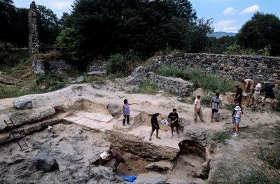 Dmanisi, Georgië Homo Erectus site door Kenneth Garrett