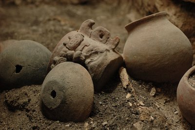 Guatemala; San Bartolo; Maya-muurschilderingen, Maya, 2002 (foto) door Kenneth Garrett