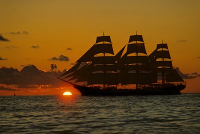 Vierkant getuigd schip; Dar Pormorza, Zeilrace, Operation Sail Tall Ships; Sail Training Association door Kenneth Garrett