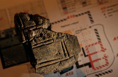 Urkesh, Hurrietenrijk, Syrië, 2400 v.Chr., Giorgio Buccellati, plattegrond van paleis, 2004 door Kenneth Garrett
