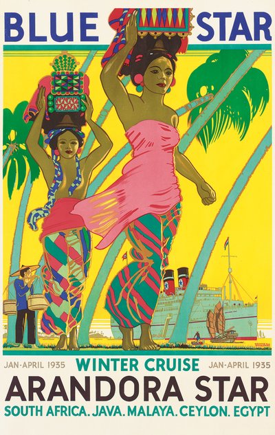 Poster die het cruiseschip 
