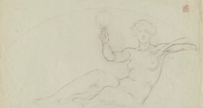 (Rotunda van het Capitool van de staat Iowa) (Kunst, studie voor paneel) door Kenyon Cox