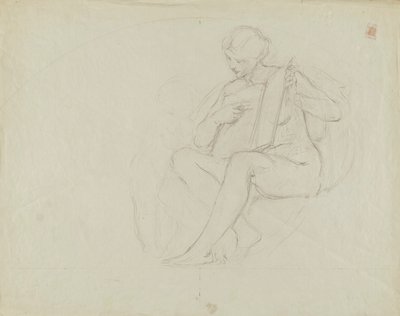 (Rotunda van het Capitool van de staat Iowa) (Onderwijs, studie voor panel) door Kenyon Cox