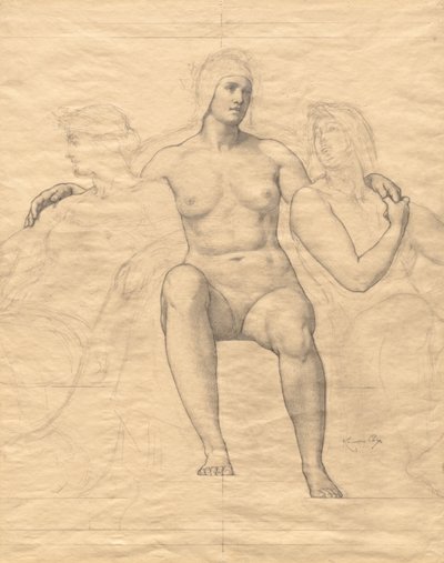 Allegorische Vrouwelijke Figuren door Kenyon Cox