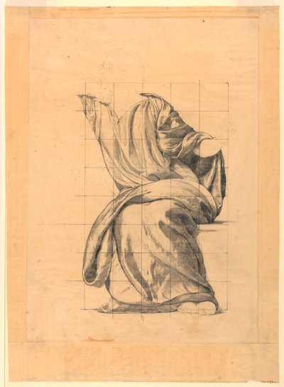 Draperiestudie voor Vredesfiguur in 