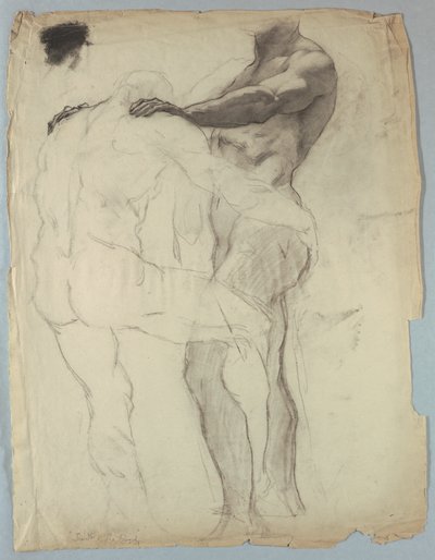 Figurenstudie voor "Jacob Worstelt met de Engel" door Kenyon Cox