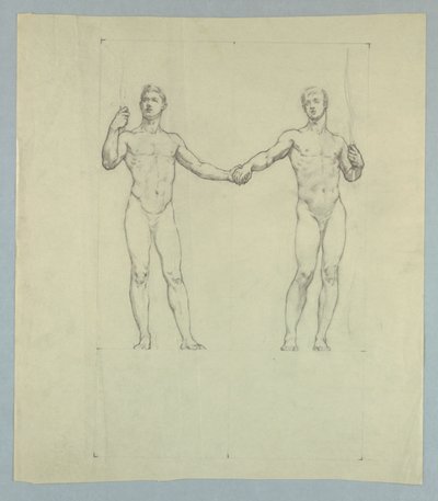 Figurenstudie voor zegel van de University Club, New York door Kenyon Cox