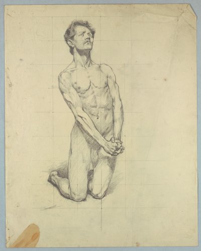 Figurenstudie voor "De verzoeking van Sint Antonius" door Kenyon Cox